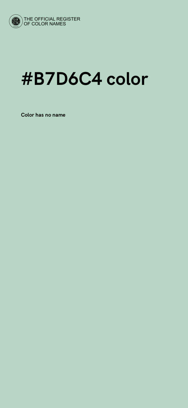#B7D6C4 color image