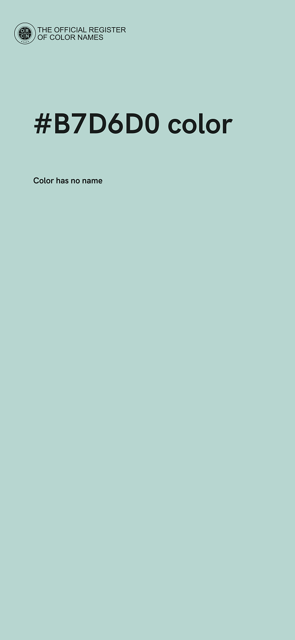 #B7D6D0 color image
