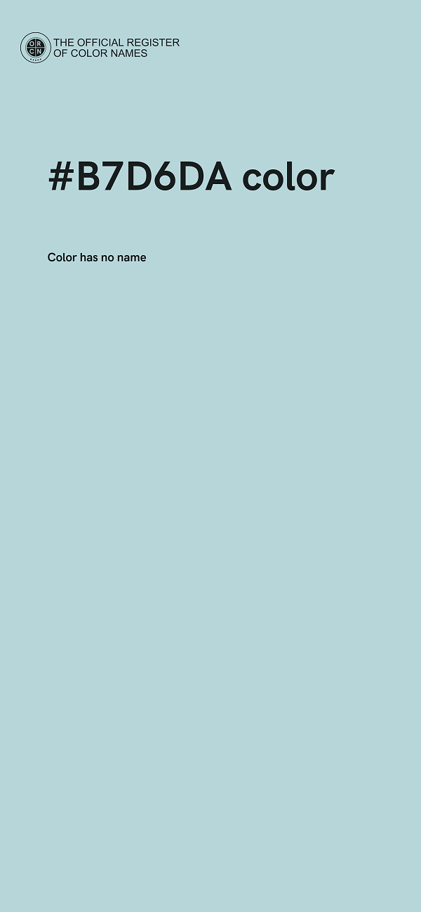 #B7D6DA color image