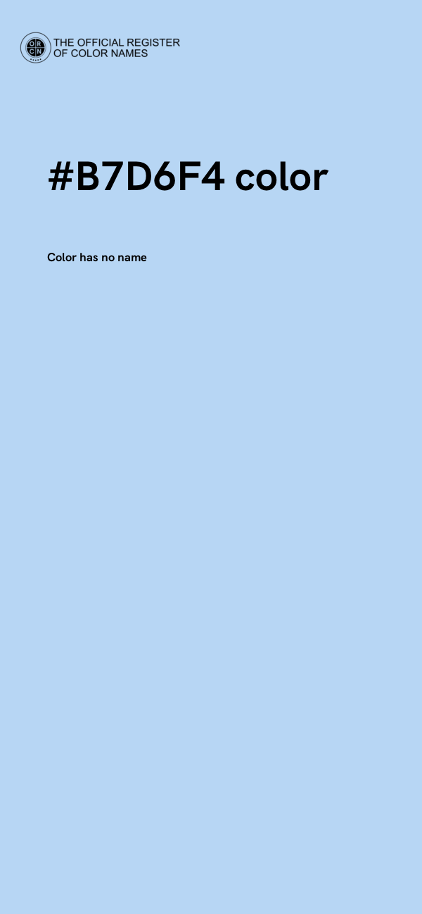 #B7D6F4 color image