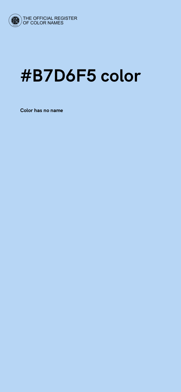 #B7D6F5 color image