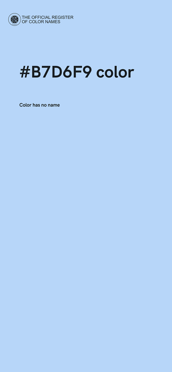 #B7D6F9 color image