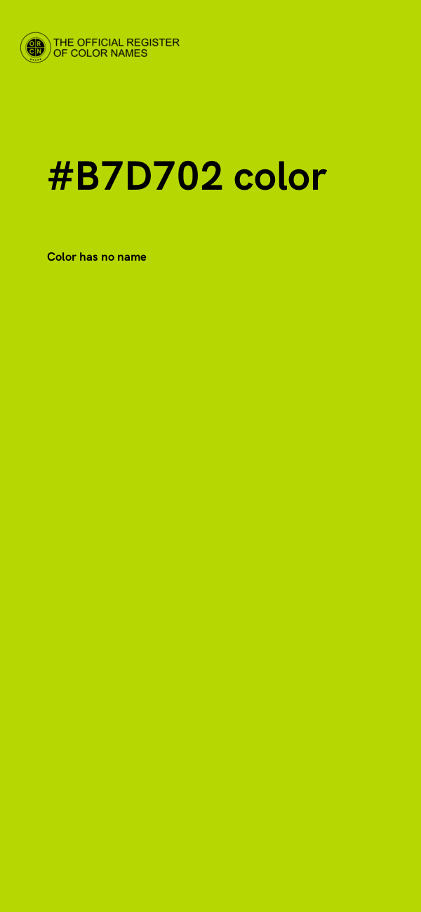 #B7D702 color image