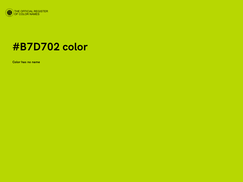 #B7D702 color image