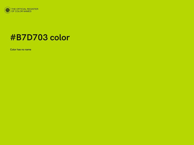 #B7D703 color image