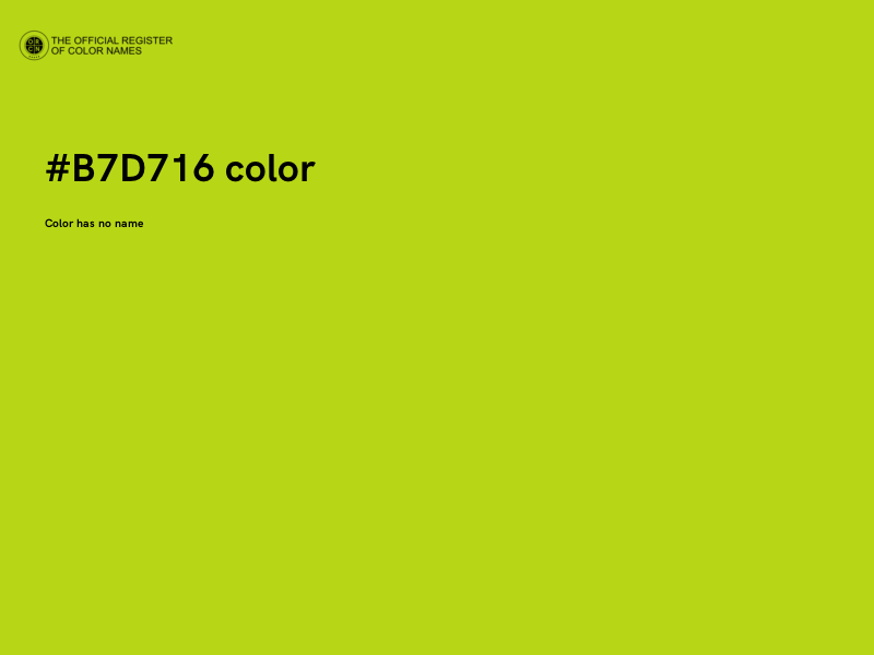 #B7D716 color image