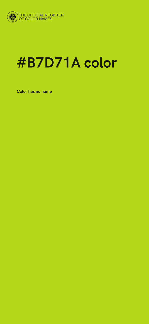 #B7D71A color image
