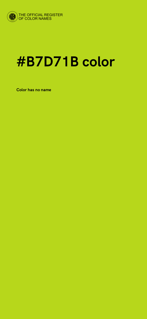 #B7D71B color image