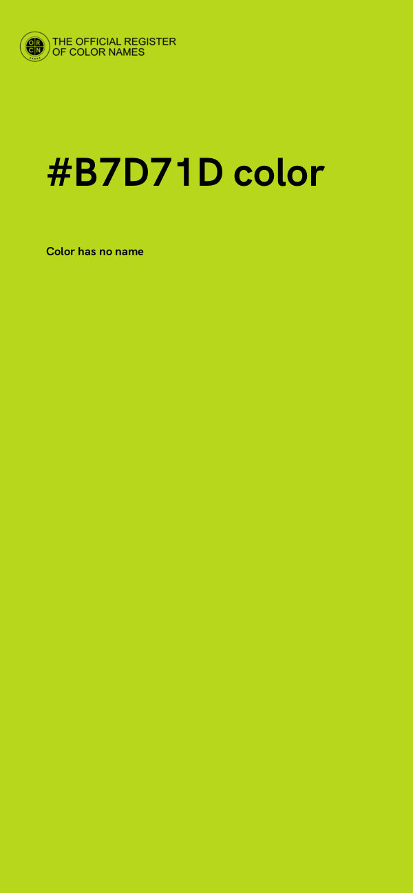 #B7D71D color image