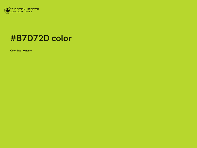 #B7D72D color image