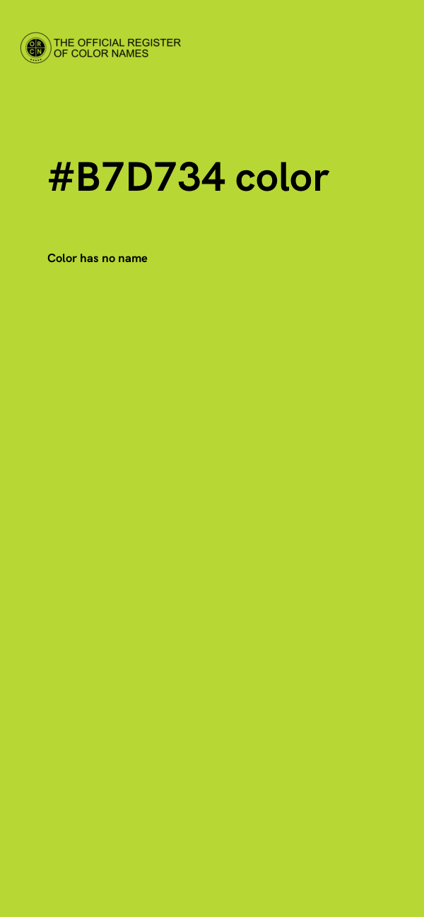 #B7D734 color image