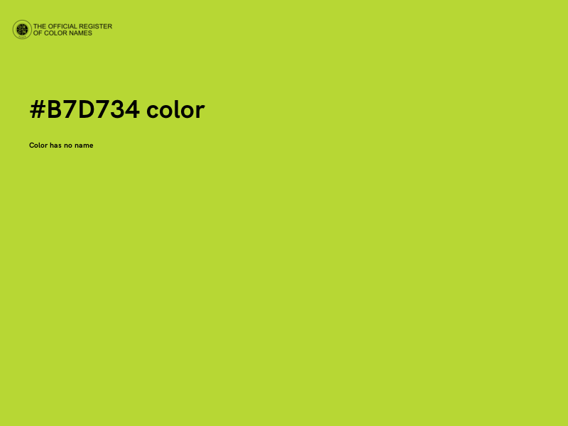 #B7D734 color image