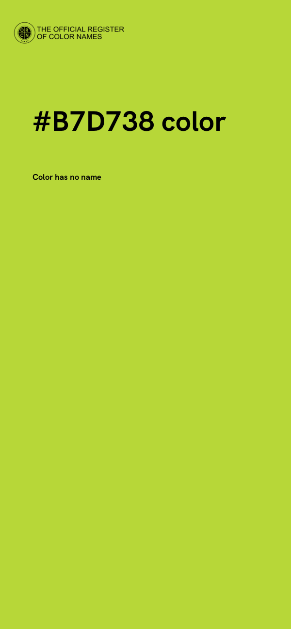 #B7D738 color image