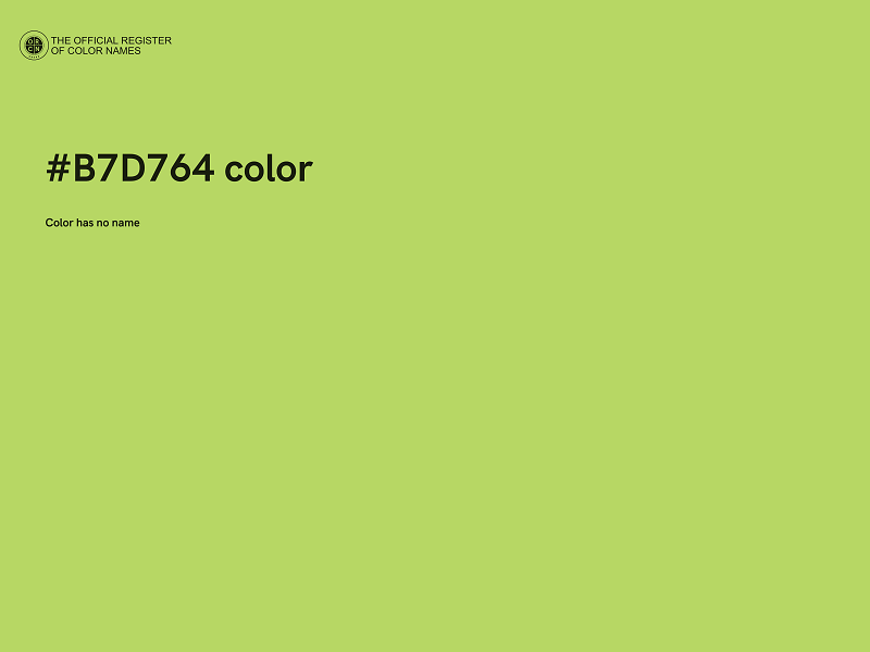 #B7D764 color image