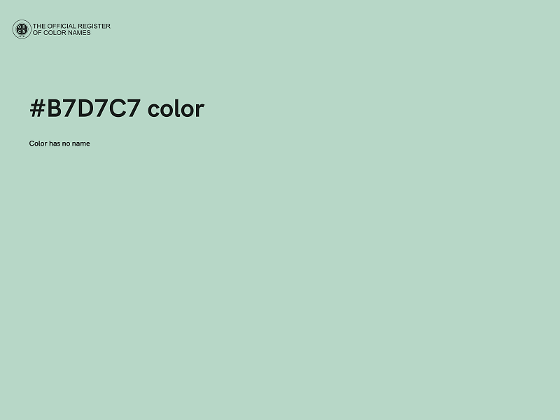 #B7D7C7 color image