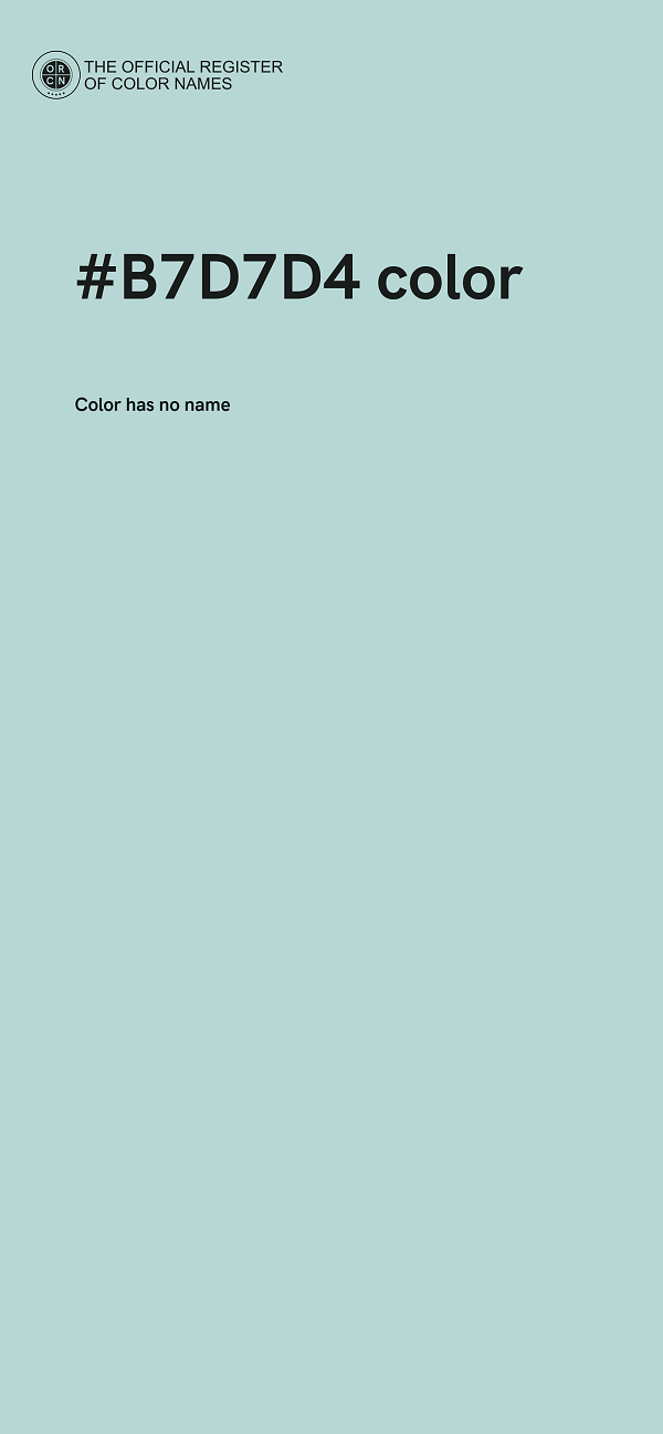 #B7D7D4 color image