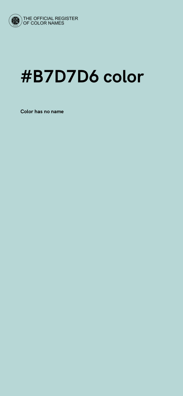 #B7D7D6 color image