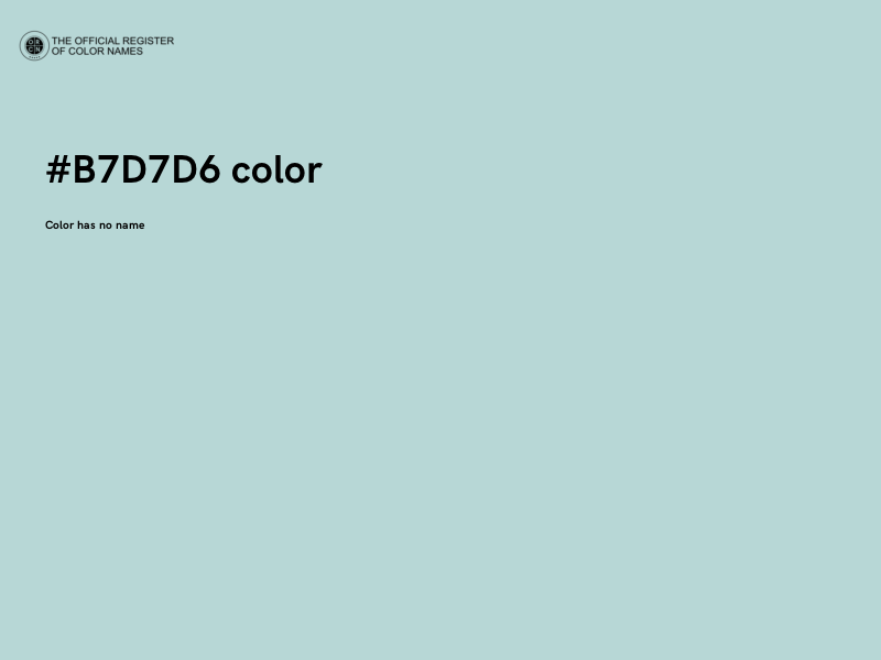 #B7D7D6 color image