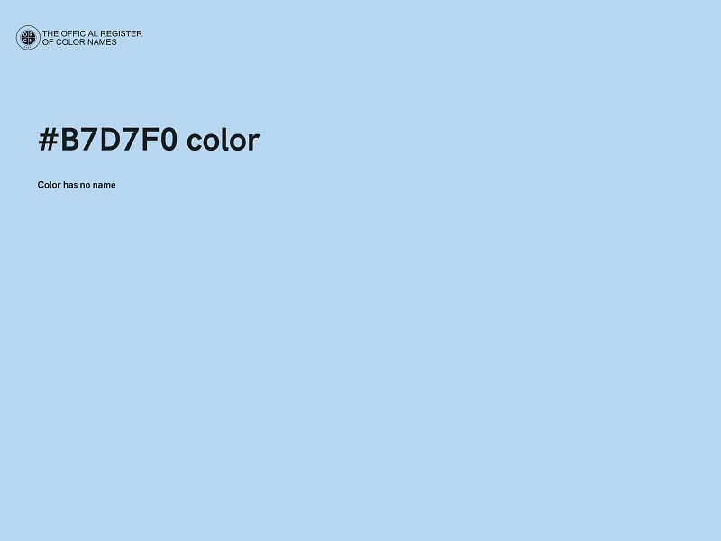 #B7D7F0 color image