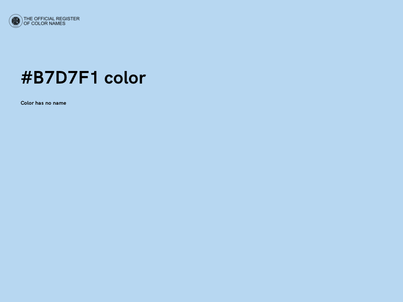 #B7D7F1 color image