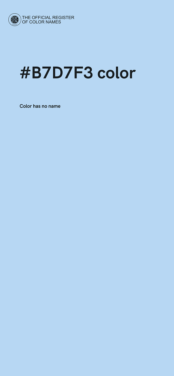 #B7D7F3 color image