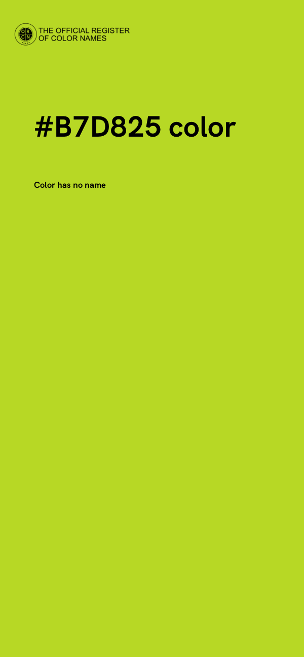 #B7D825 color image
