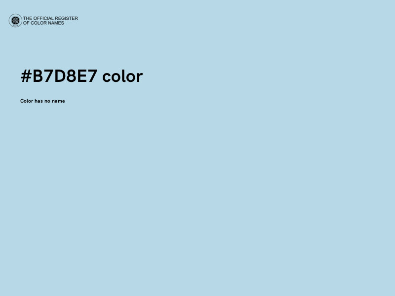 #B7D8E7 color image