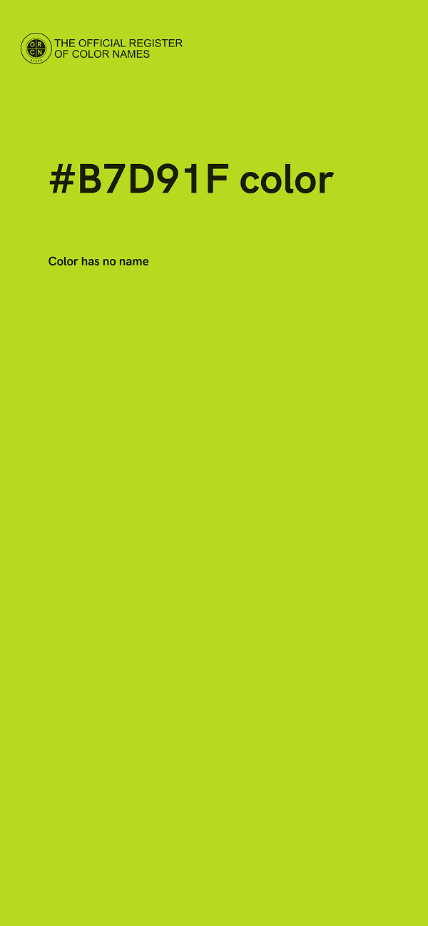 #B7D91F color image
