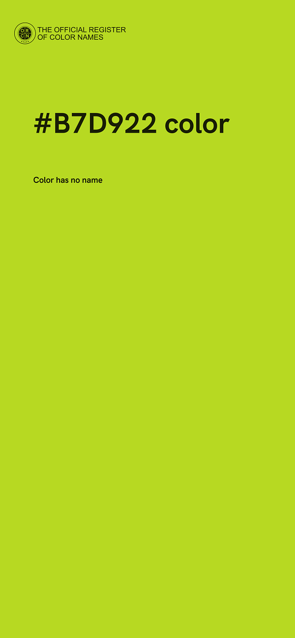 #B7D922 color image
