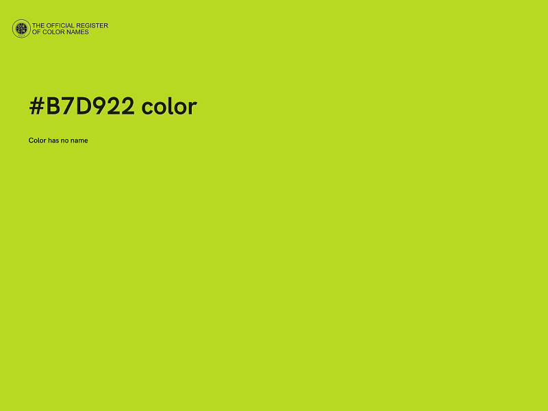 #B7D922 color image