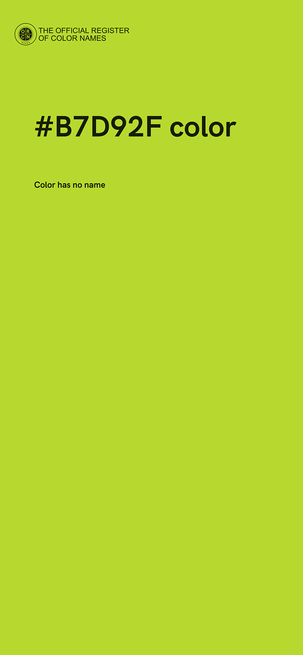 #B7D92F color image