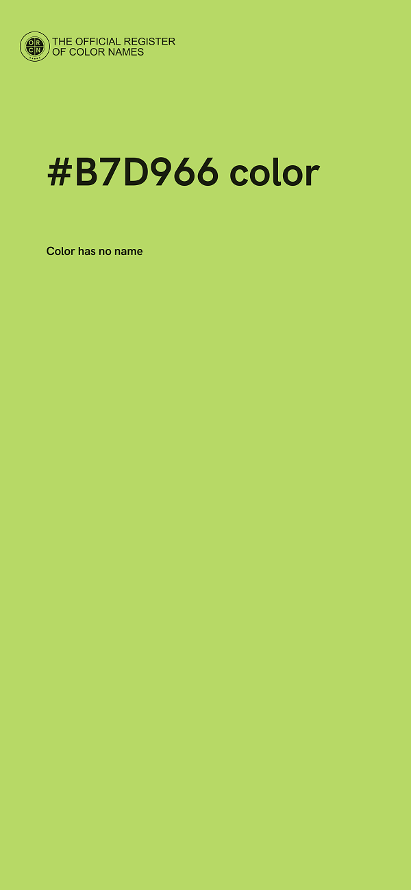 #B7D966 color image