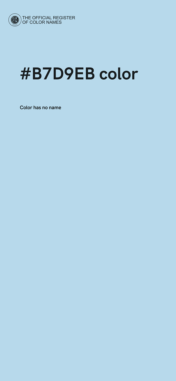 #B7D9EB color image