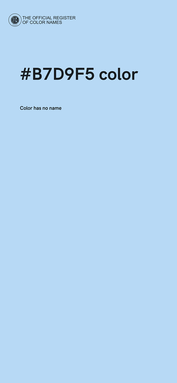 #B7D9F5 color image
