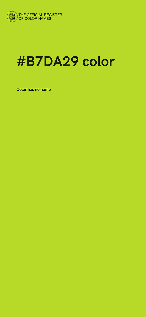 #B7DA29 color image