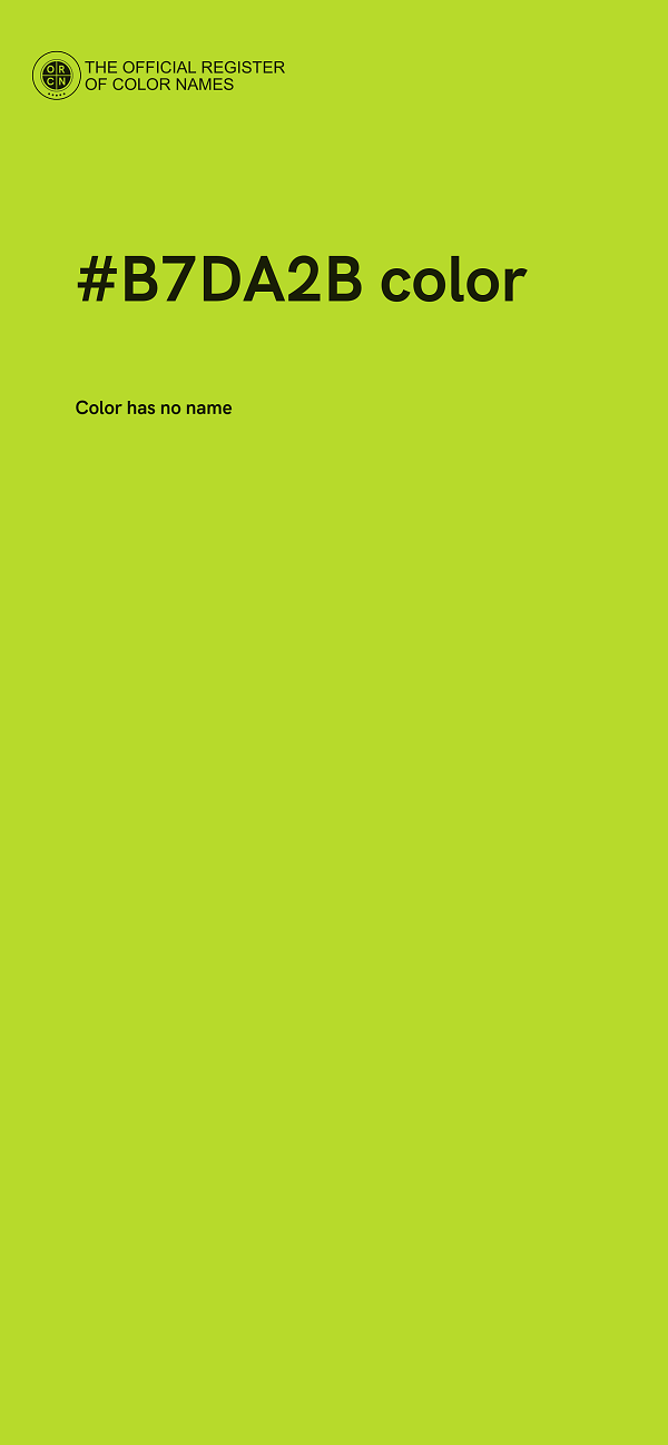 #B7DA2B color image