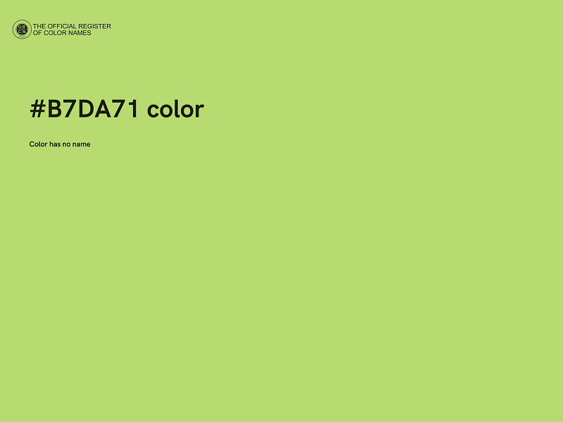 #B7DA71 color image