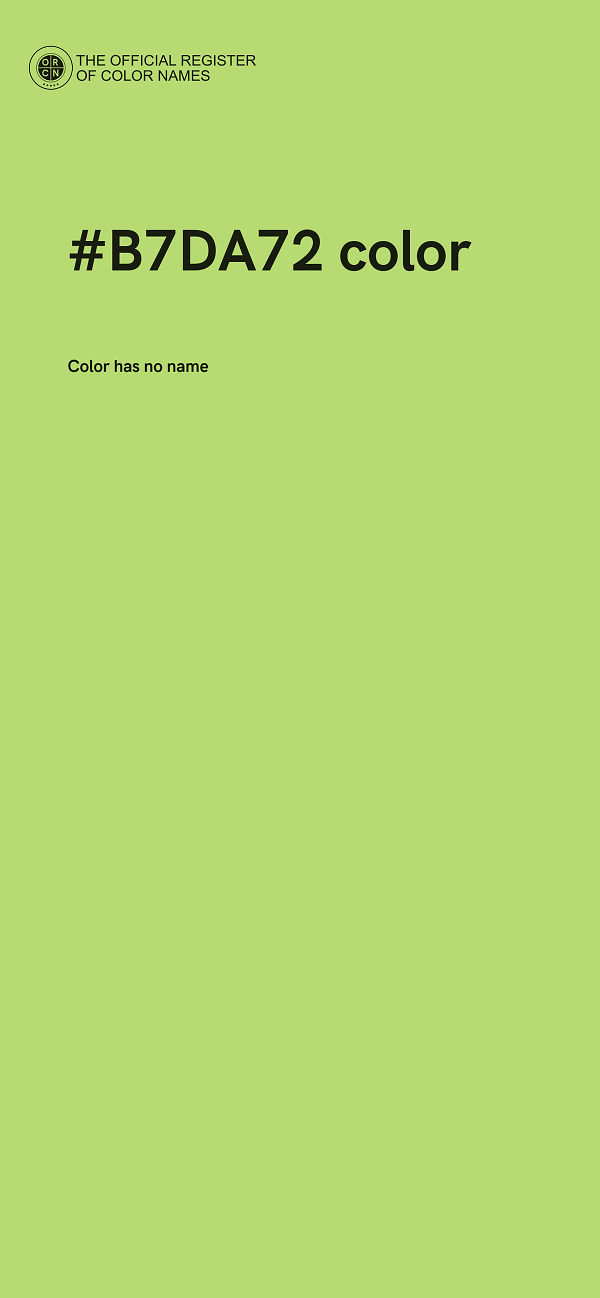 #B7DA72 color image