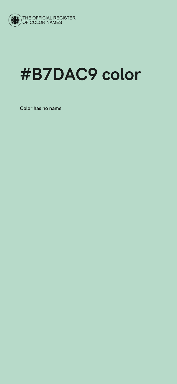#B7DAC9 color image