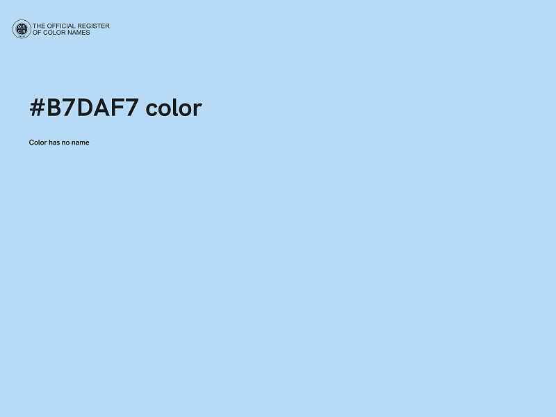 #B7DAF7 color image