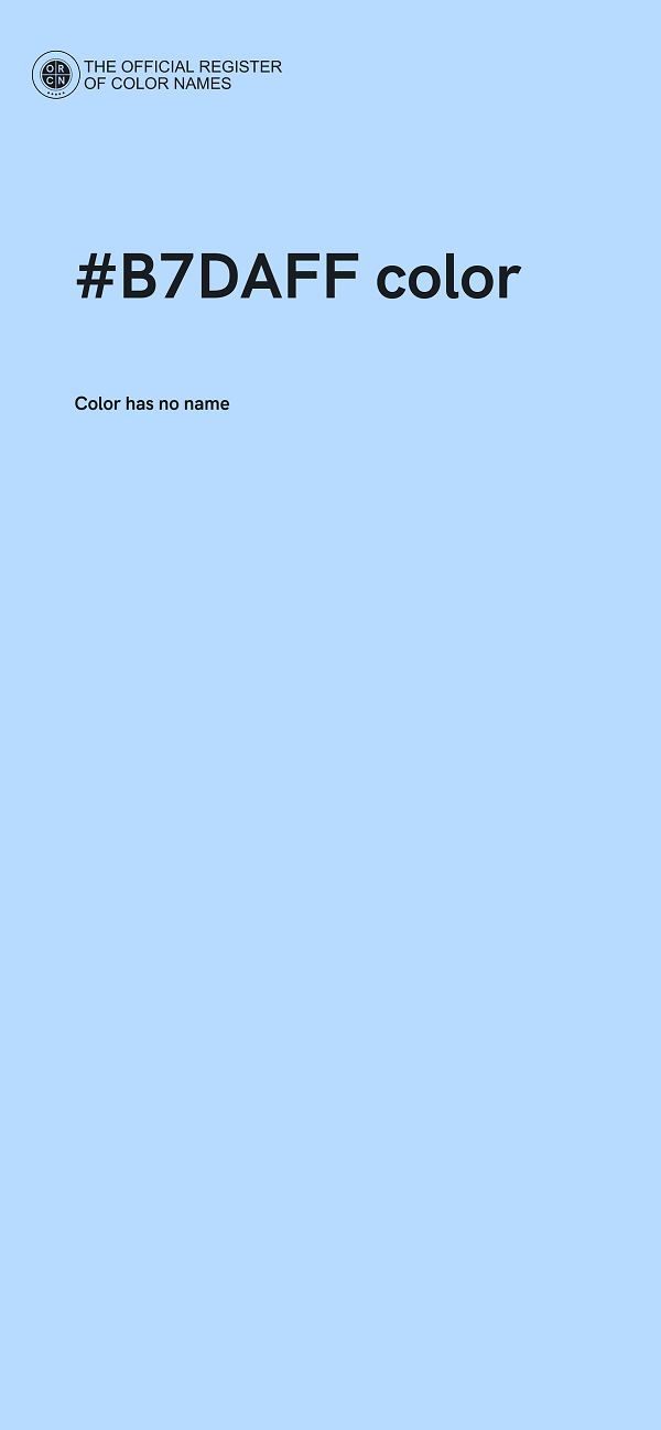 #B7DAFF color image