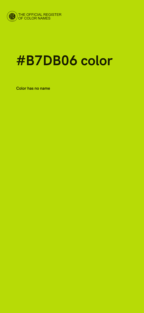 #B7DB06 color image