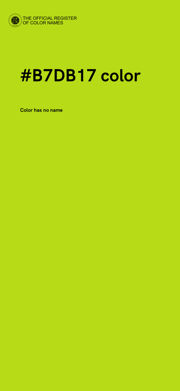 #B7DB17 color image