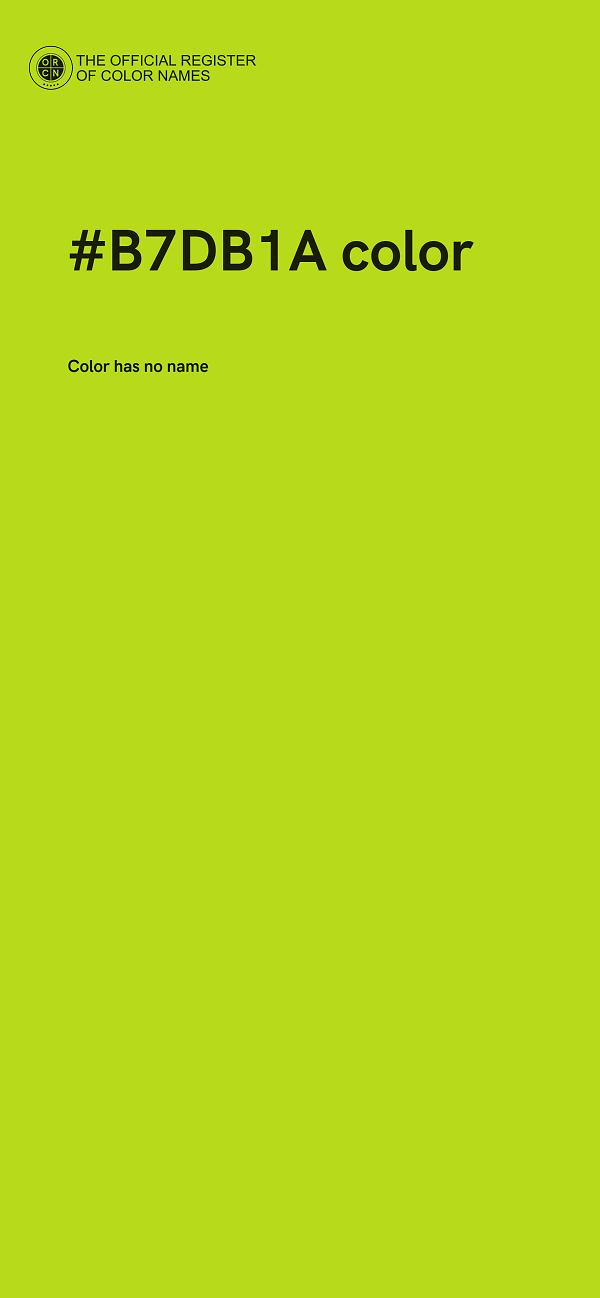 #B7DB1A color image