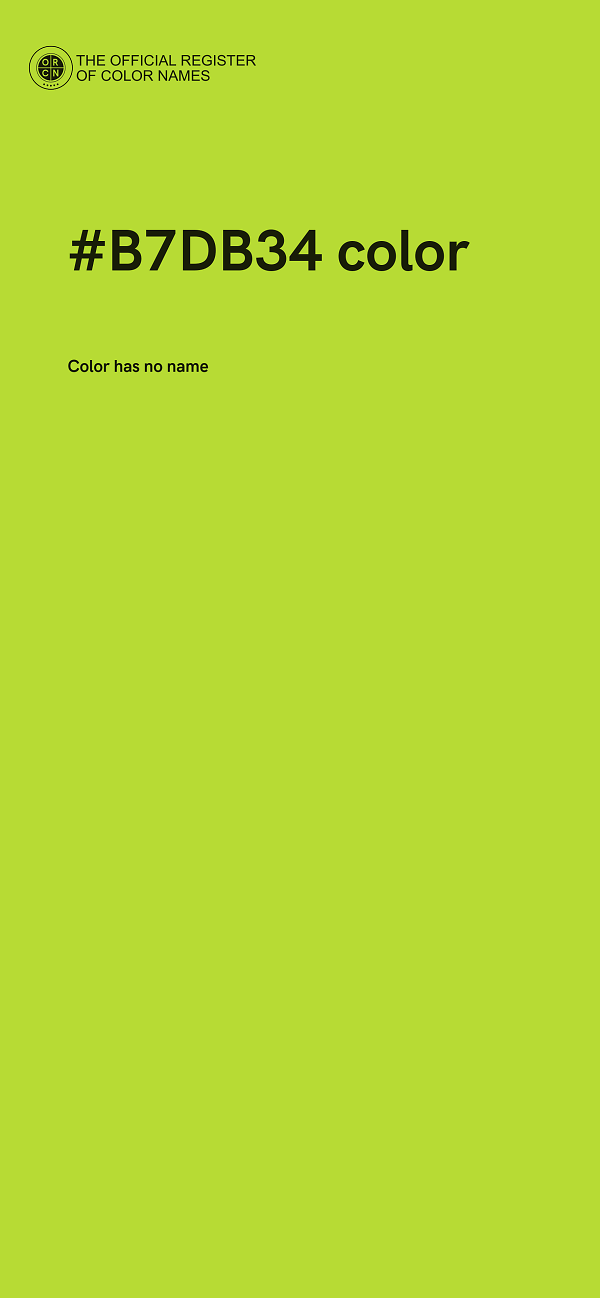#B7DB34 color image
