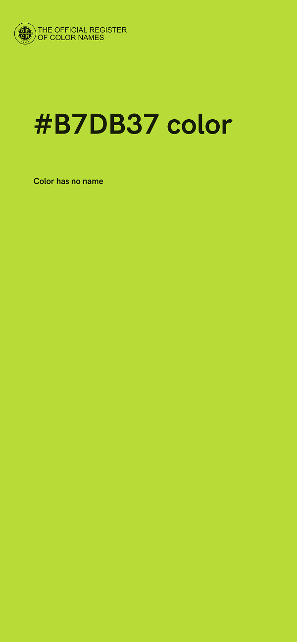 #B7DB37 color image