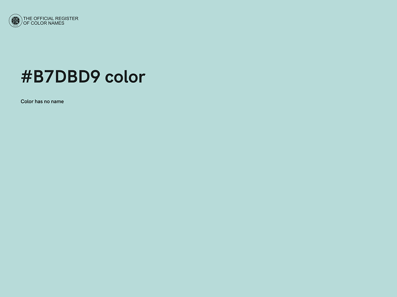 #B7DBD9 color image