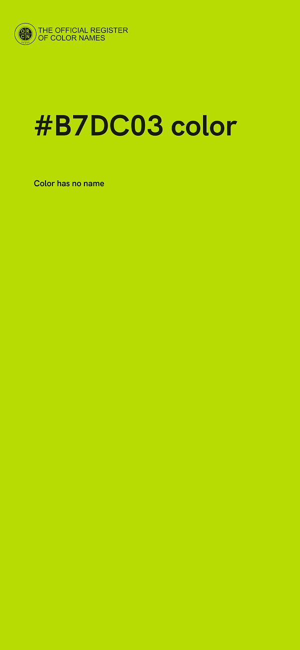 #B7DC03 color image