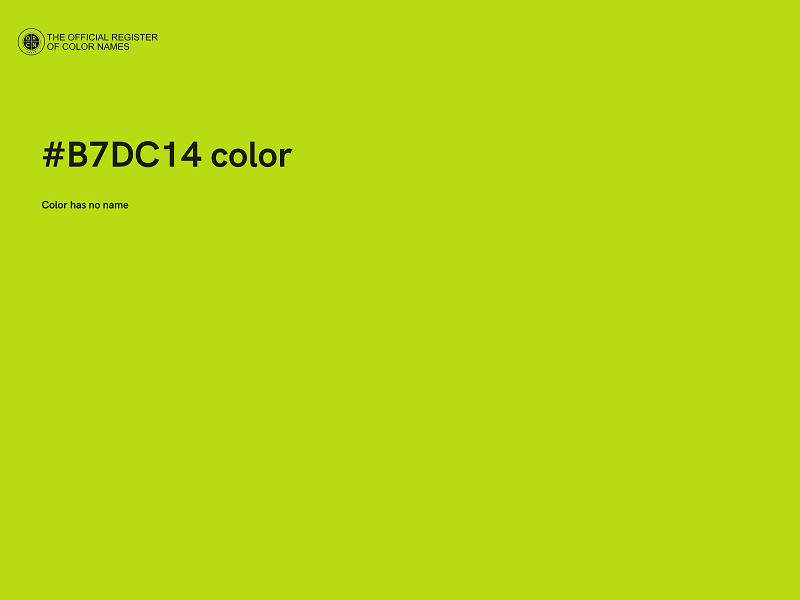 #B7DC14 color image