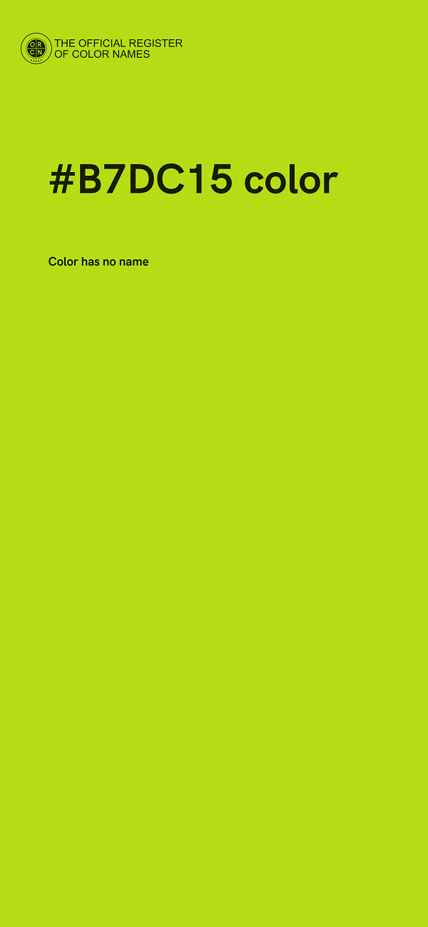 #B7DC15 color image
